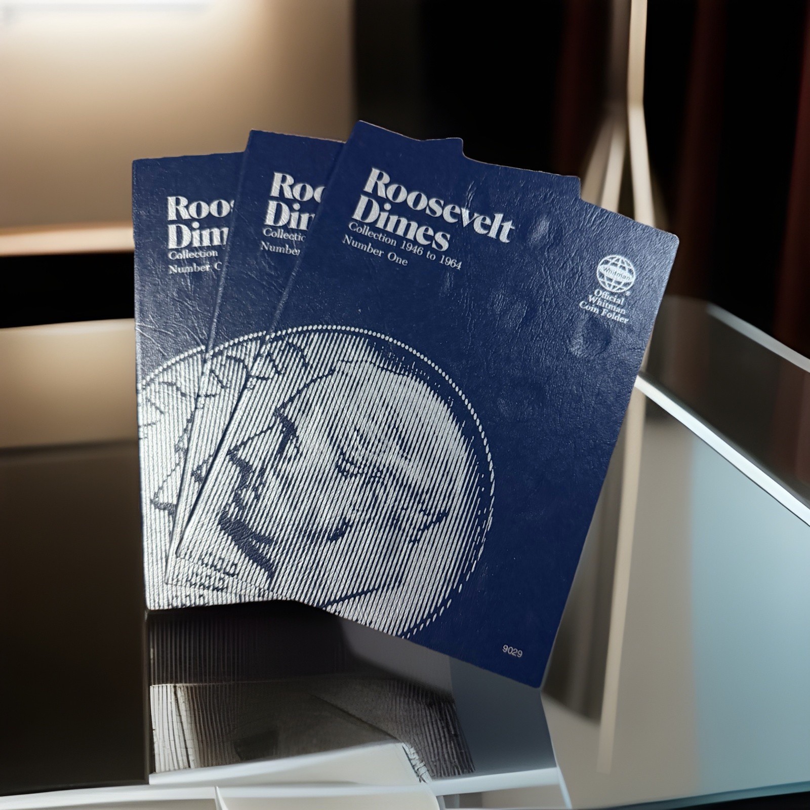 Complete Roosevelt Dime Set 1946-1964 Whitman Folder 90% Silver All PDS