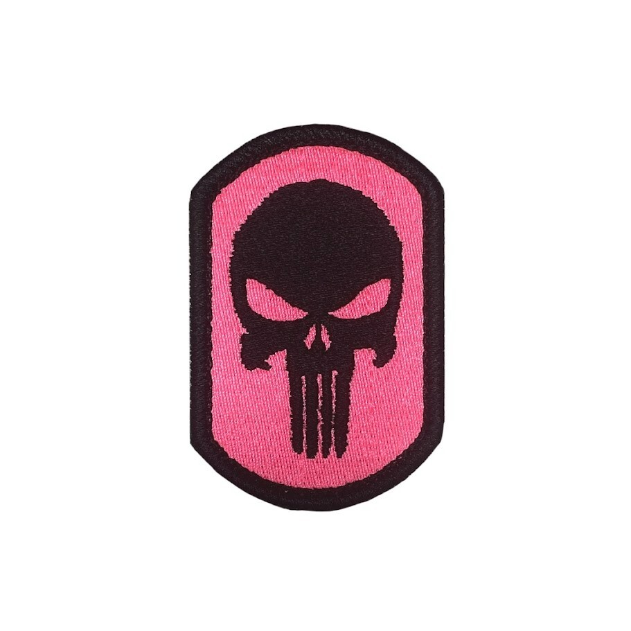 PUNISHER Embroidery Hook Loop Patches. Punisher Skull Rectangular Badges. 3"x 2"