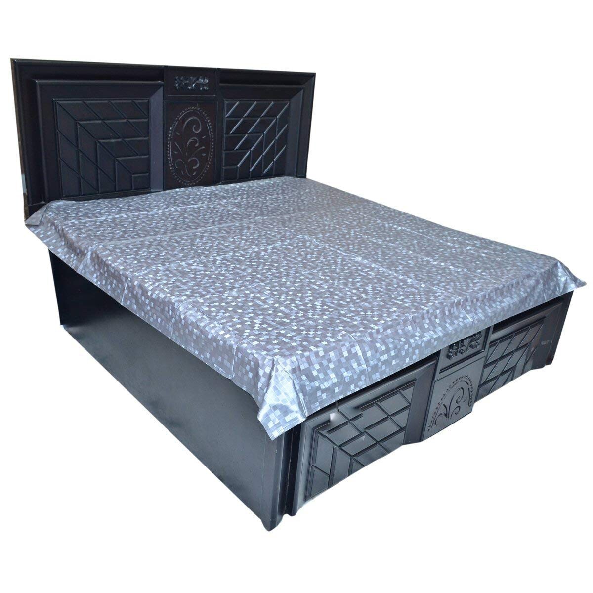 PVC Double Bed Waterproof Sheet, Grey, 6.5 X 6 Feet