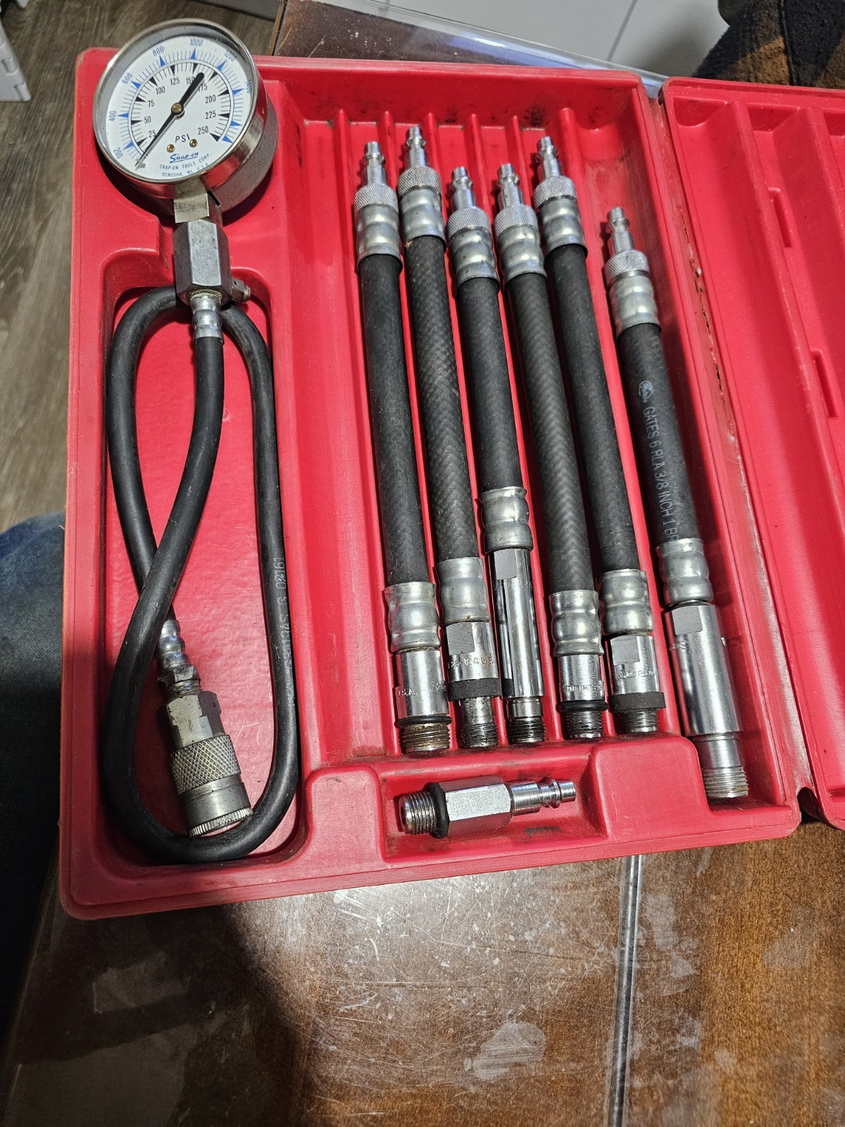 Snap On Compression Gauge Set MT308JB Full Kit 7 Adapters NICE🔥