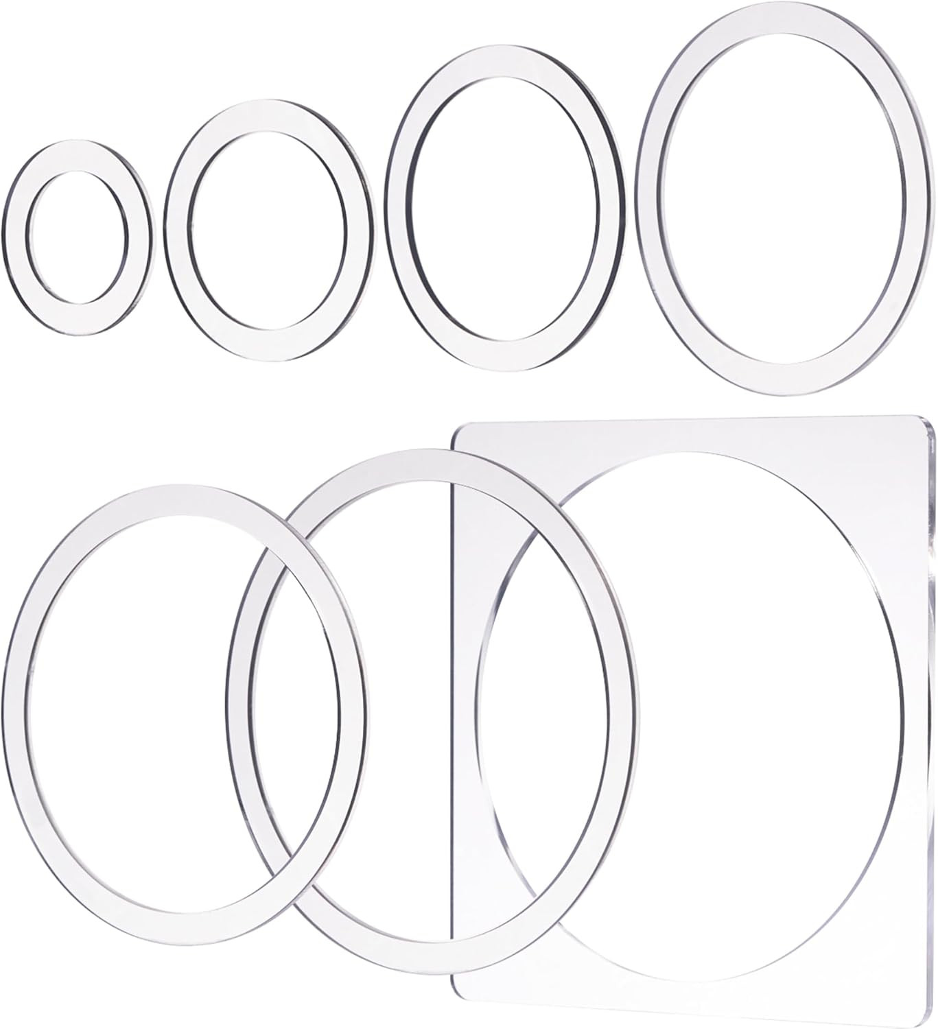 Pack of 7 Big Circle Inlay Template |Router and Decorative Templates for Wood...