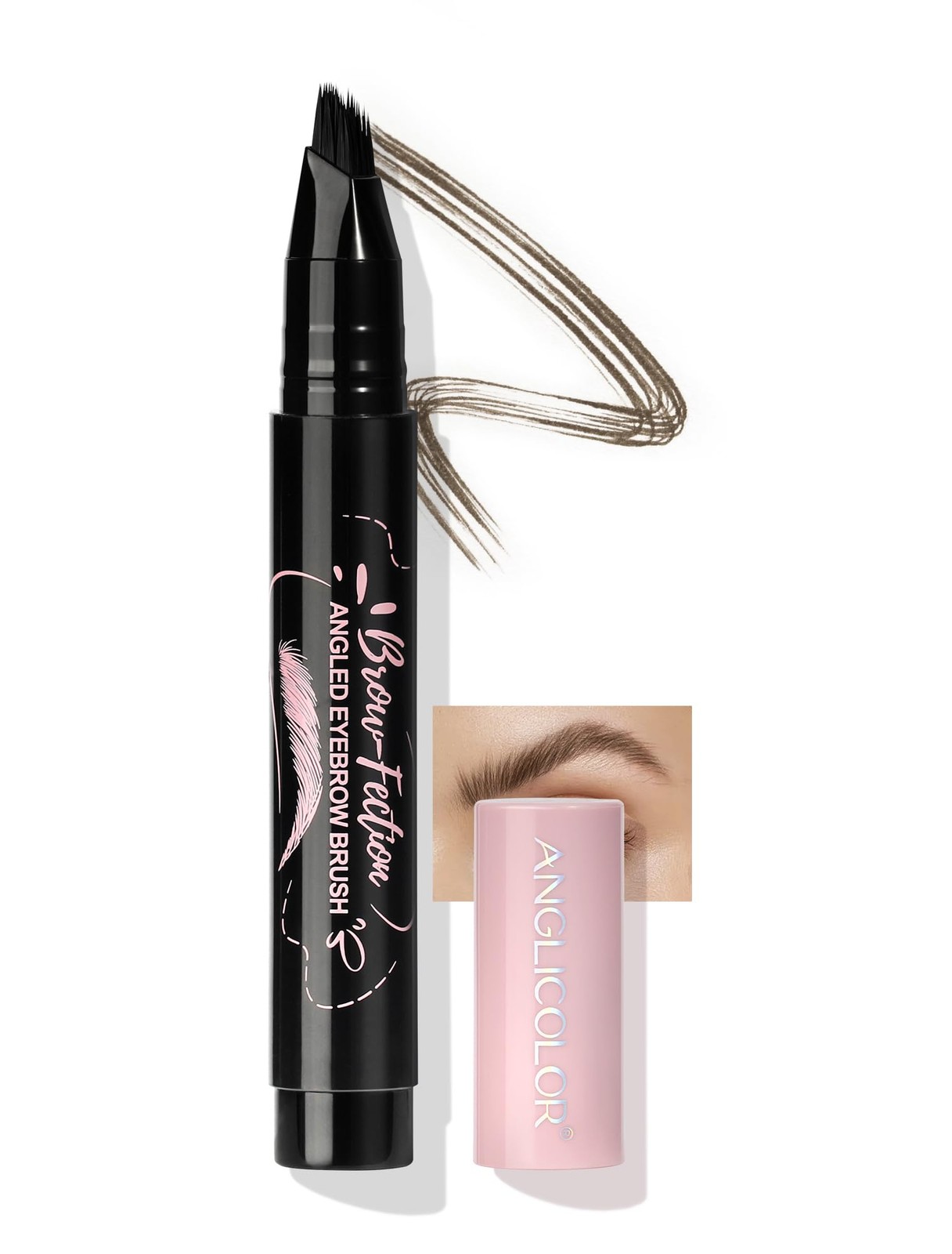 Microblading Eyebrow Pen  Brush Set - Waterproof, Long-Lasting, Natural Finish