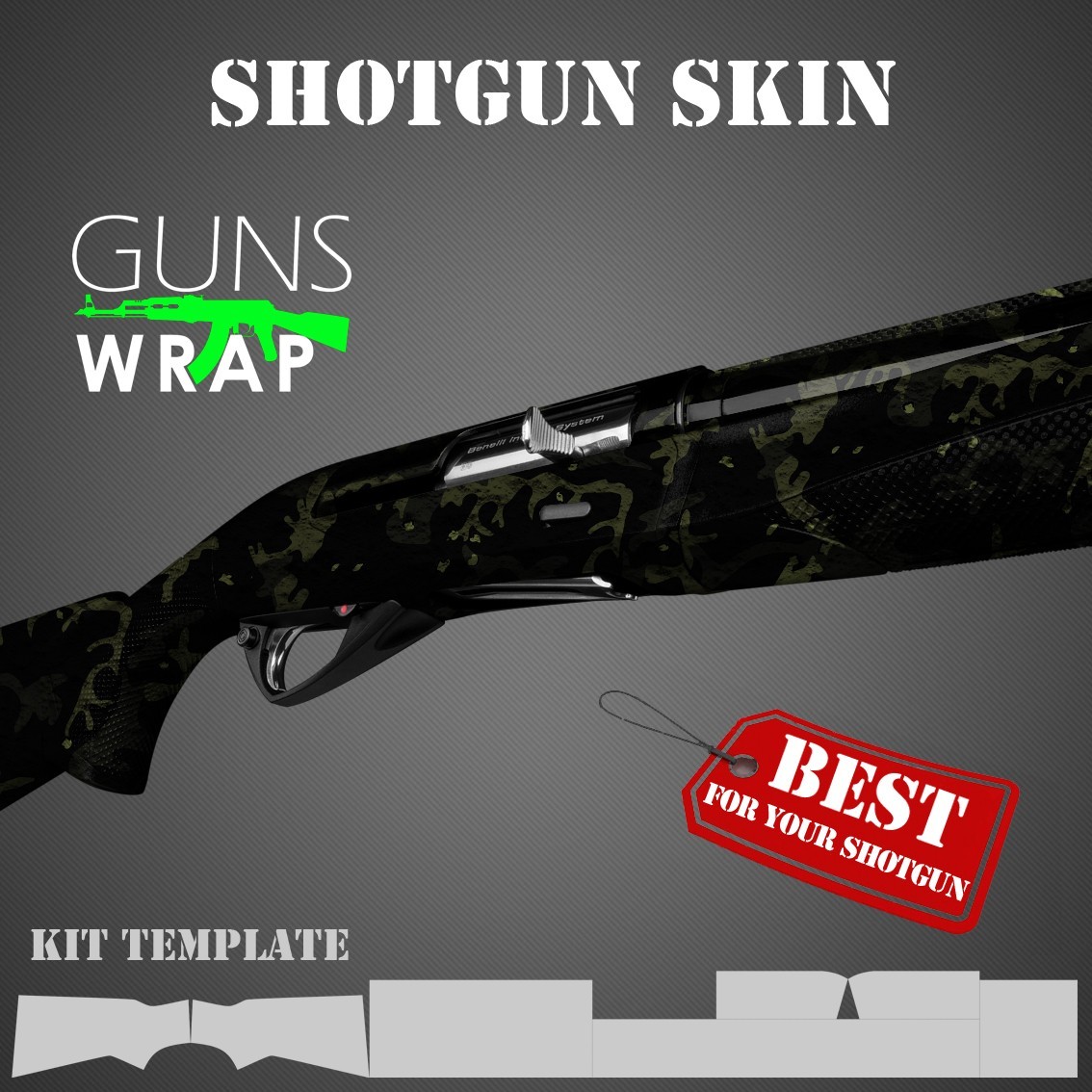 Camo Premium Vinyl Sticker for Guns Shotgun Skin Wrap com-9