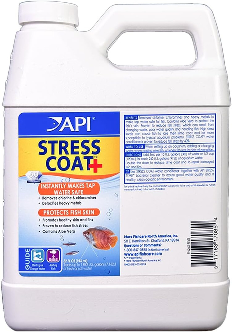 STRESS COAT Aquarium Water Conditioner 32-Ounce Bottle
