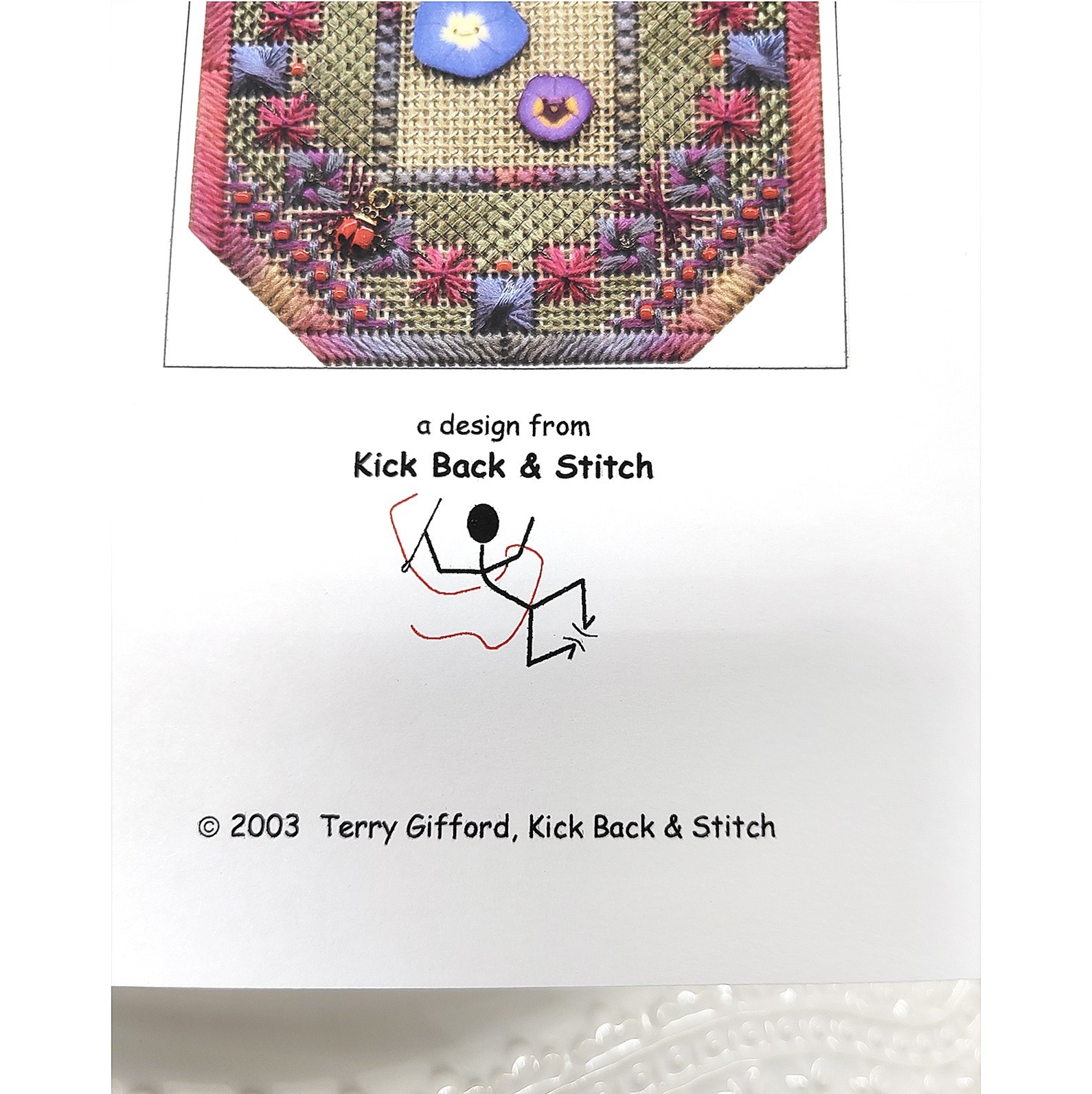 Delacroix Needlepoint Pattern '03 Gifford Kick Back & Stitch Geometric Booklet