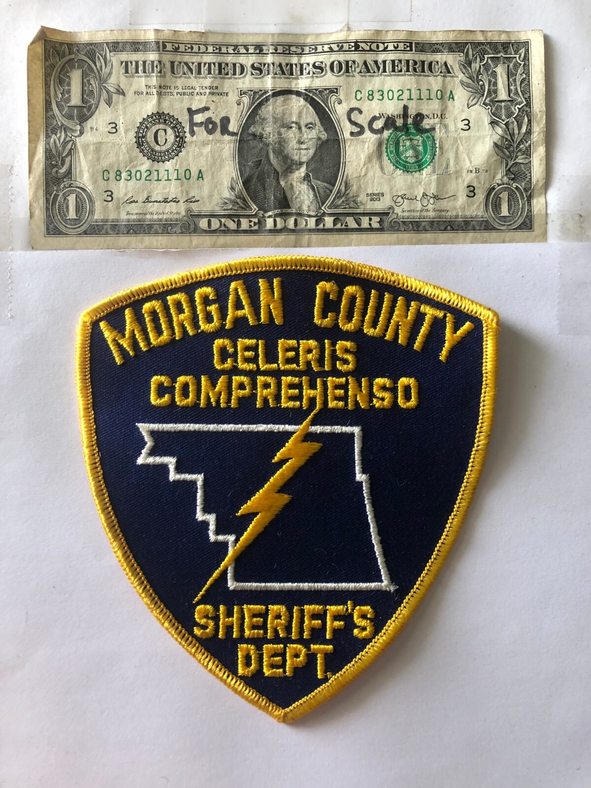 Morgan County Illinois Police Patch Sheriff's Dept. Un-sewn great condition