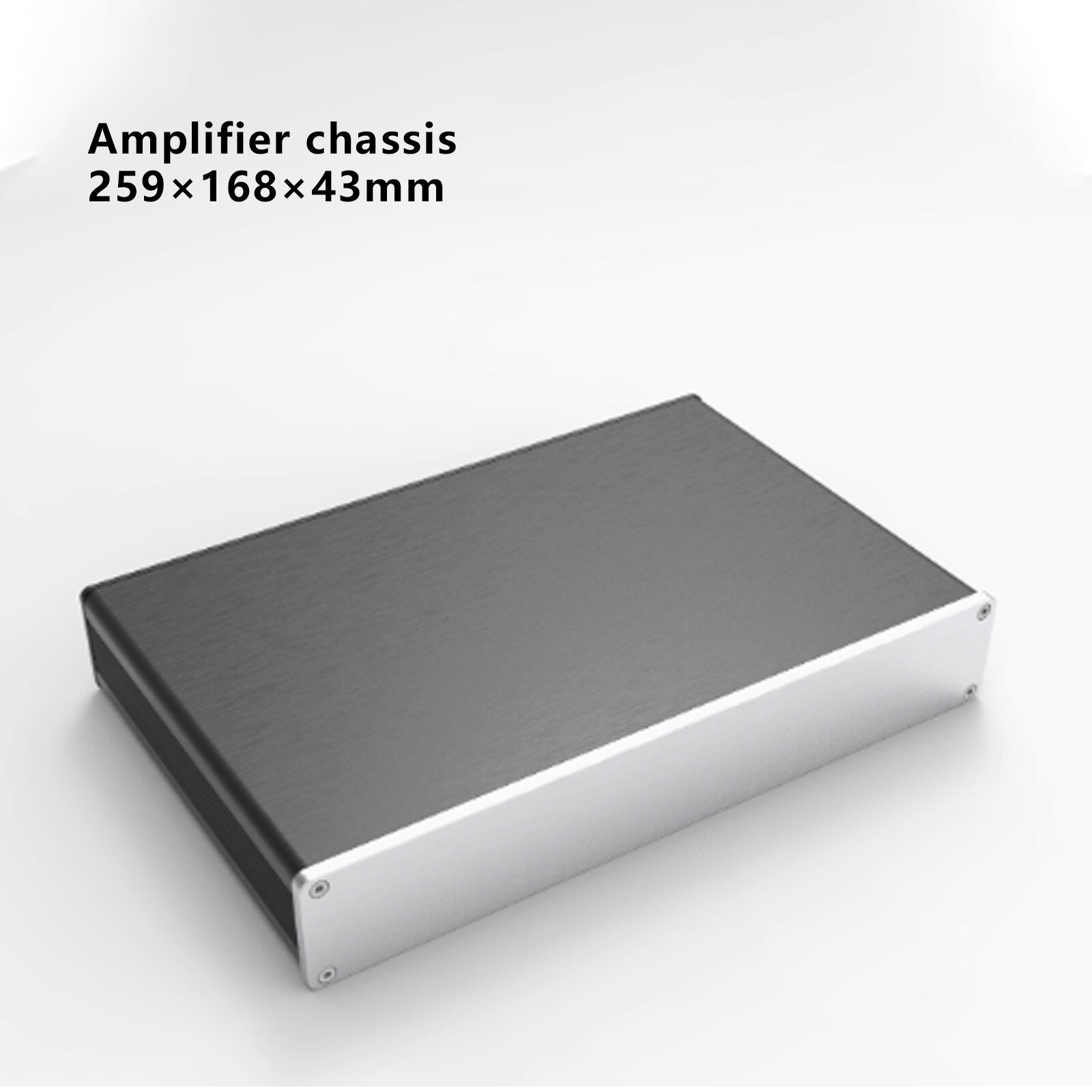 Aluminum  Amplifier Chassis DAC Cabinet Enclosure DIY Case Box 259×168×43mm