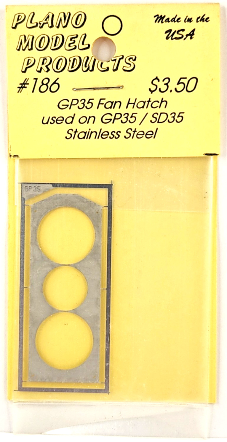 HO Scale Plano Model Products #186 GP35 Fan Hatch used on GP35/SD35