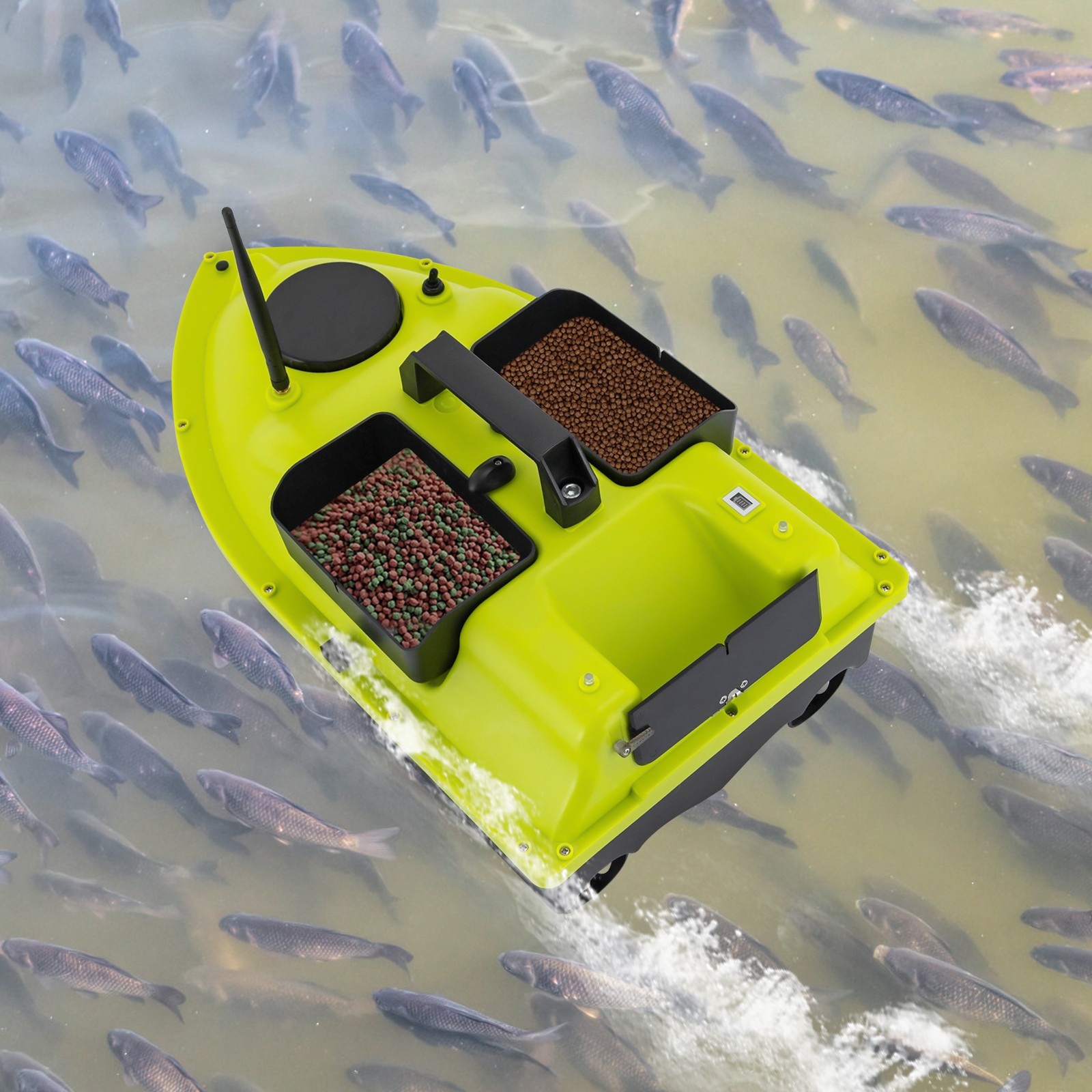 Remote Control Fishing Bait Boat Waterproof Sporting Goods With Night Lights New