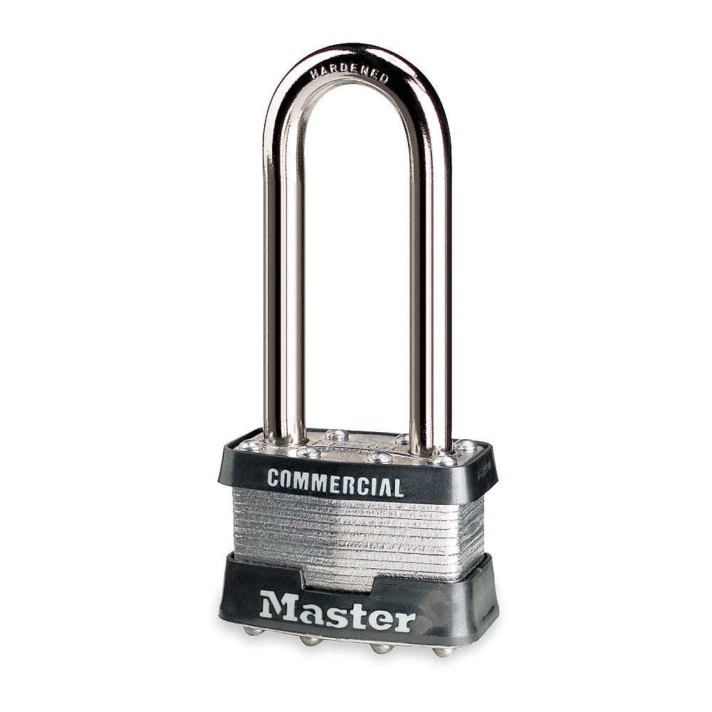 MASTER LOCK 21LJ Keyed Padlock, 3/4 in,Rectangle,Silver 1U125