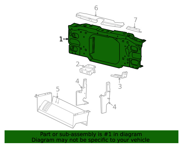 Genuine Ford Radiator Support Panel AL5Z-16138-A