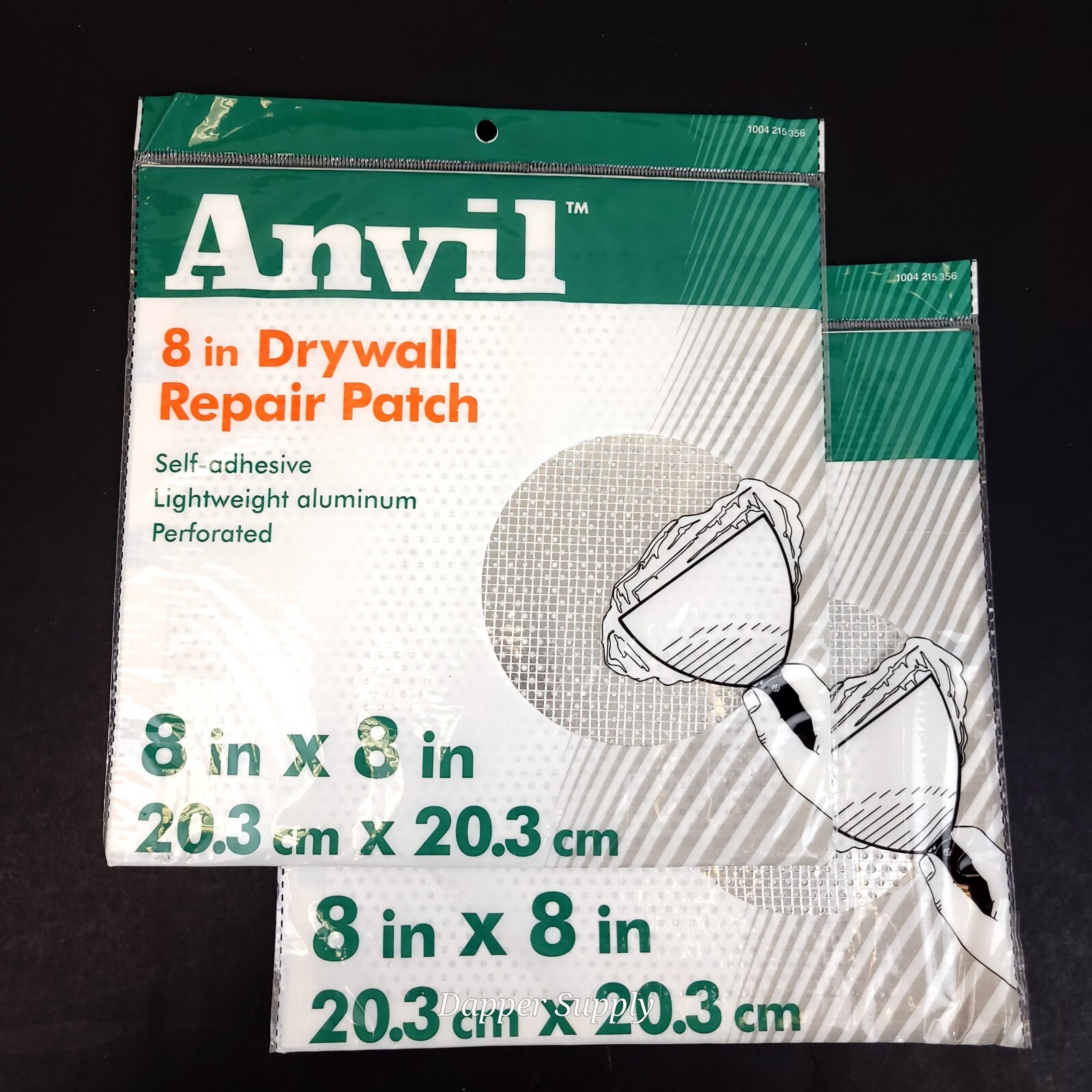 (Lot of 2) Anvil Drywall Repair Patch 8" x 8" 1004 215 356 New
