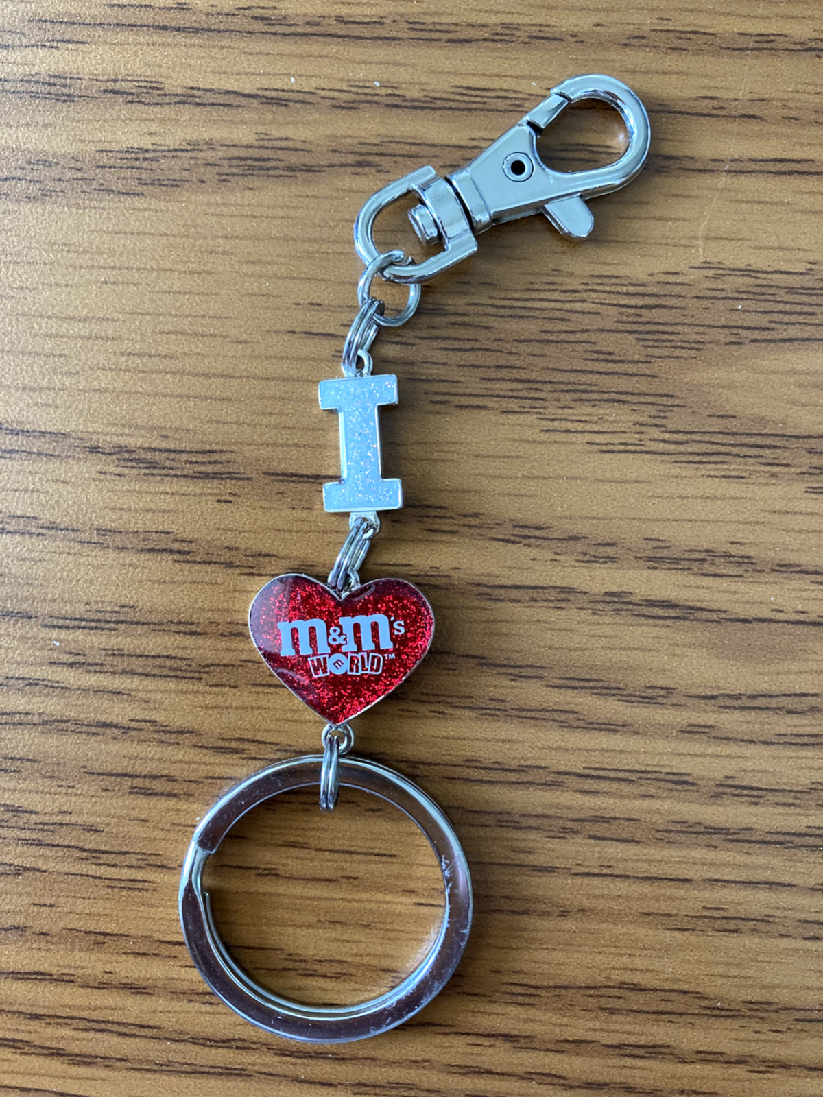 m&m's I Heart (Love) m&m's WORLD Metal Keychain / Zipper Pull New