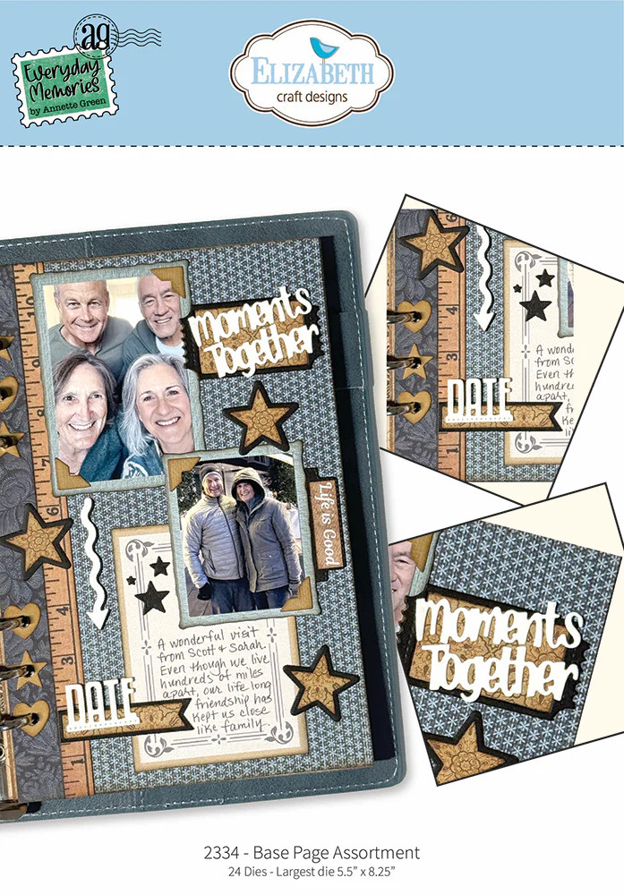 Elizabeth Craft Designs Die Set - Base Page Assortment, 2334