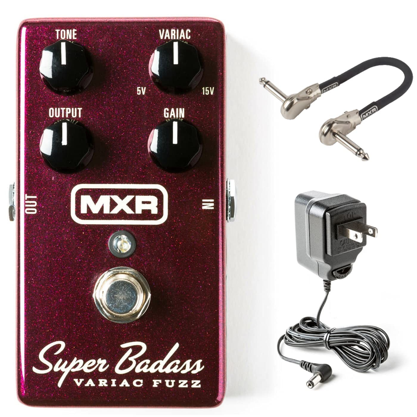 Briskdrop MXR M236 Super Badass Variac Fuzz Pedal Bundle with Transparent