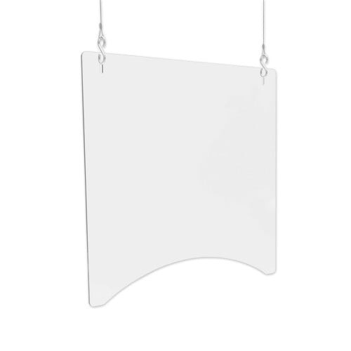 DEFLECTO HANGING BARRIER, 23.75" X 23.75", ACRYLIC, CLEAR, - PBCHA2424