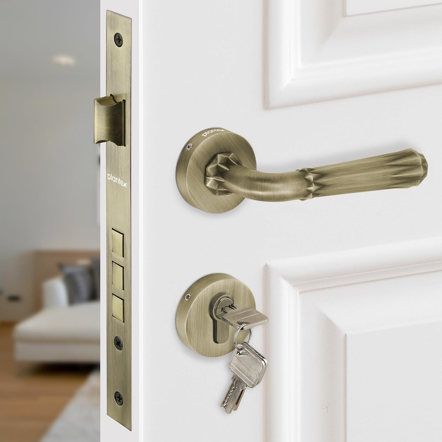 Heavy Duty Mortise Main Door Lock Set For Home Office  With 3 Brass Keys