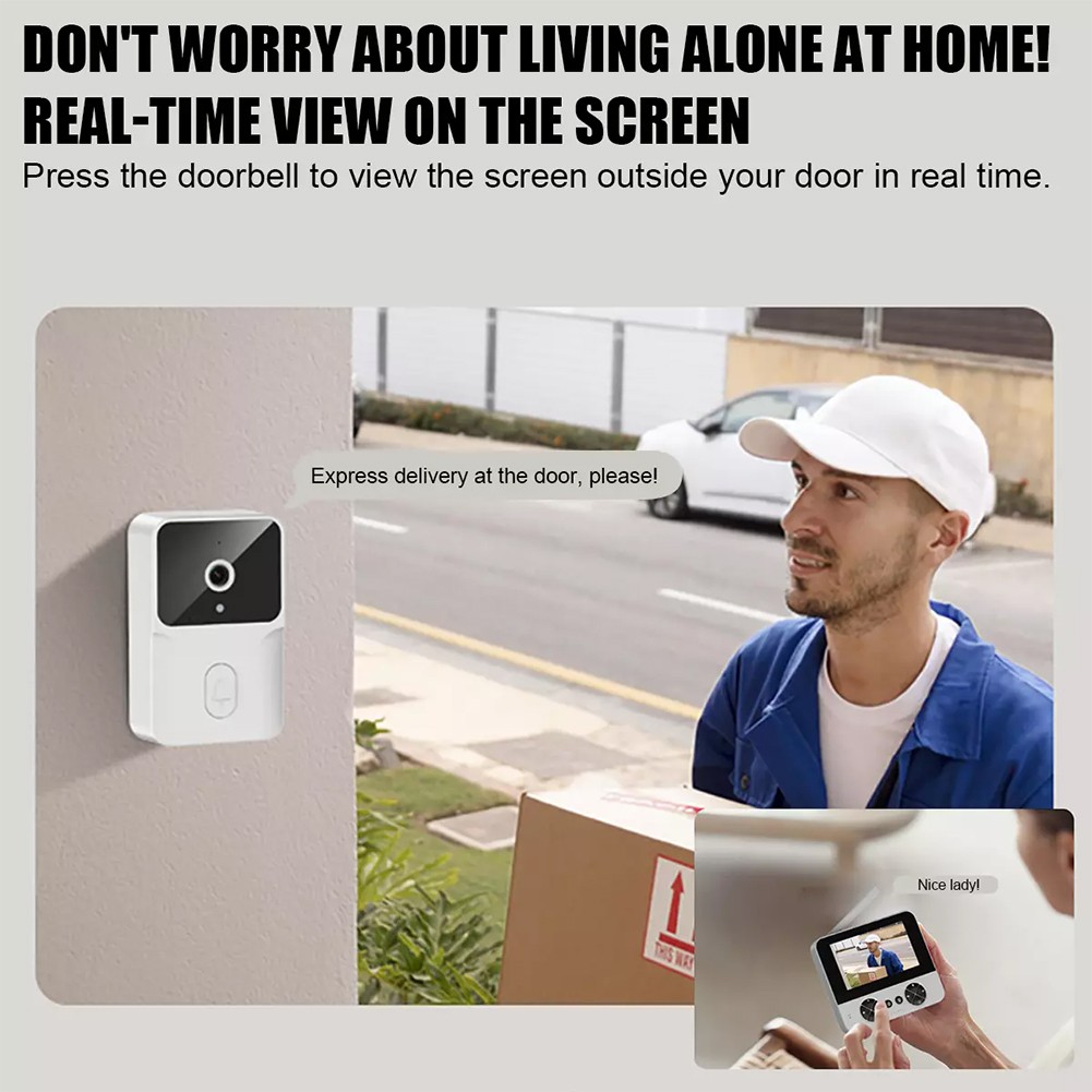 Smart Wireless Video Doorbell Phone Security Camera Door Bell Ring 2.4G Intercom