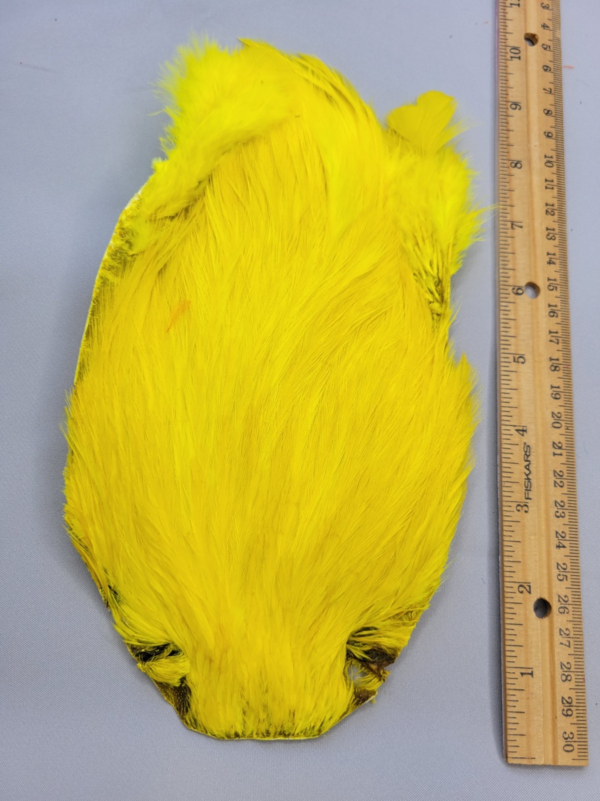 Lot 121,  Top Quality  YELLOW  India Rooster Streamer Neck Cape Feathers