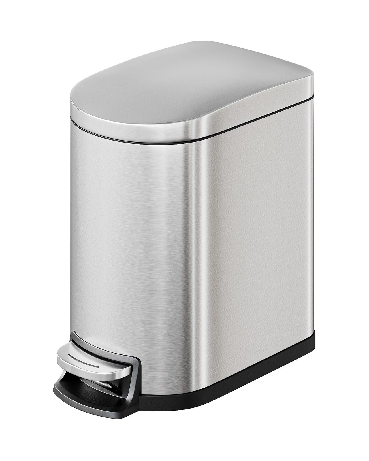 Step On Trash Can 1.6 Gallon Stainless Steel Soft Close Silver wOtyT-6L