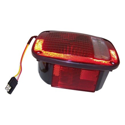 Crown J5758254 Tail Light Assembly; Right; Black; W/Side Marker;