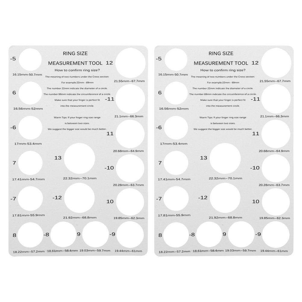 2 Pcs Making Supplies Finger Size Ruler Measure Board