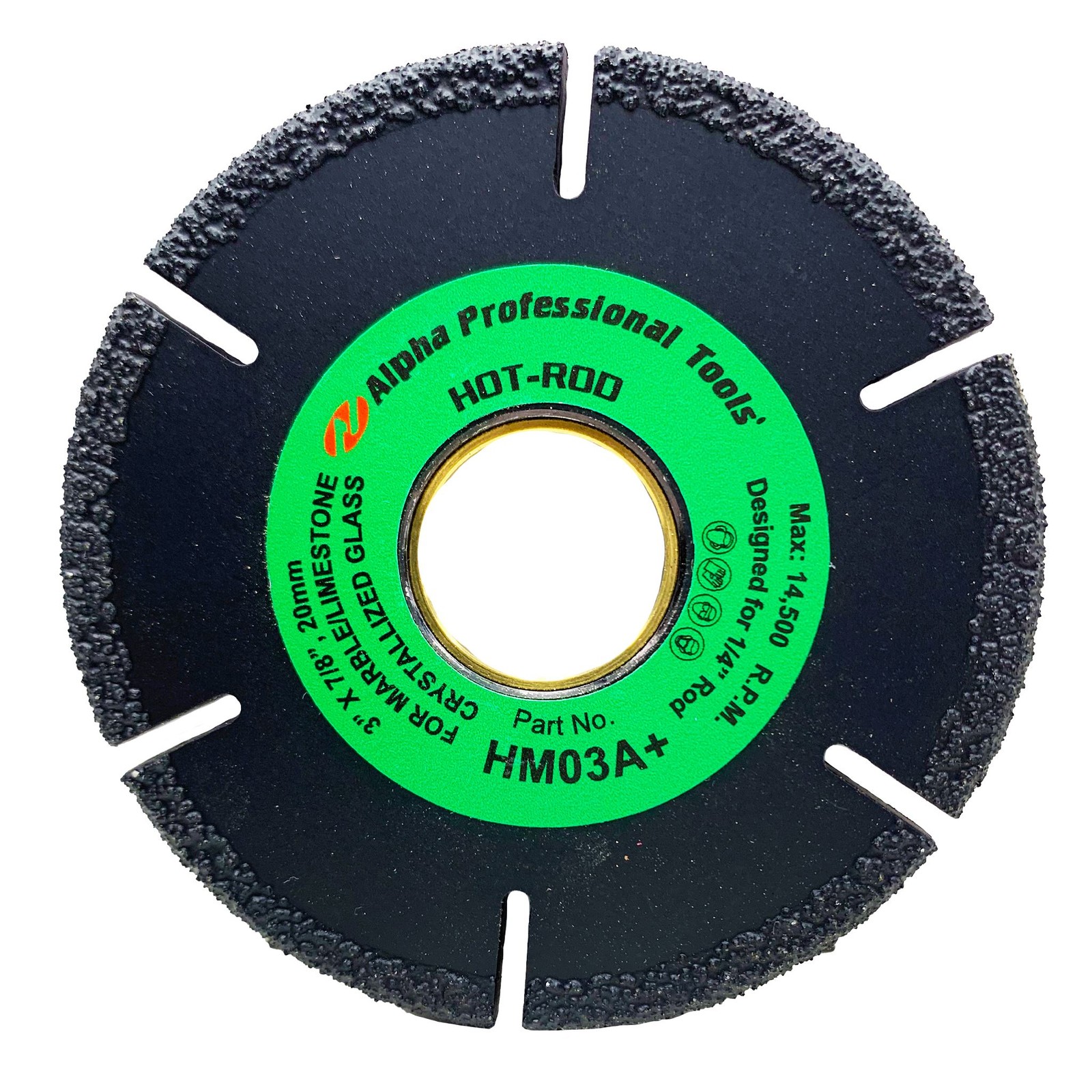Alpha Professional Tools Hot-Rod Marble 3"- For 1/4" Rod- HM03A+
