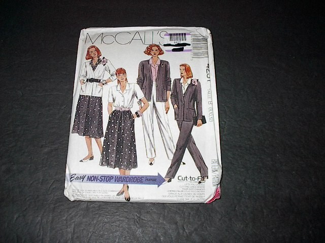 McCall's Pattern 4231 Misses' Unlined Jacket, Shirt, Skirt and Pants 8 ~ 12  Unc