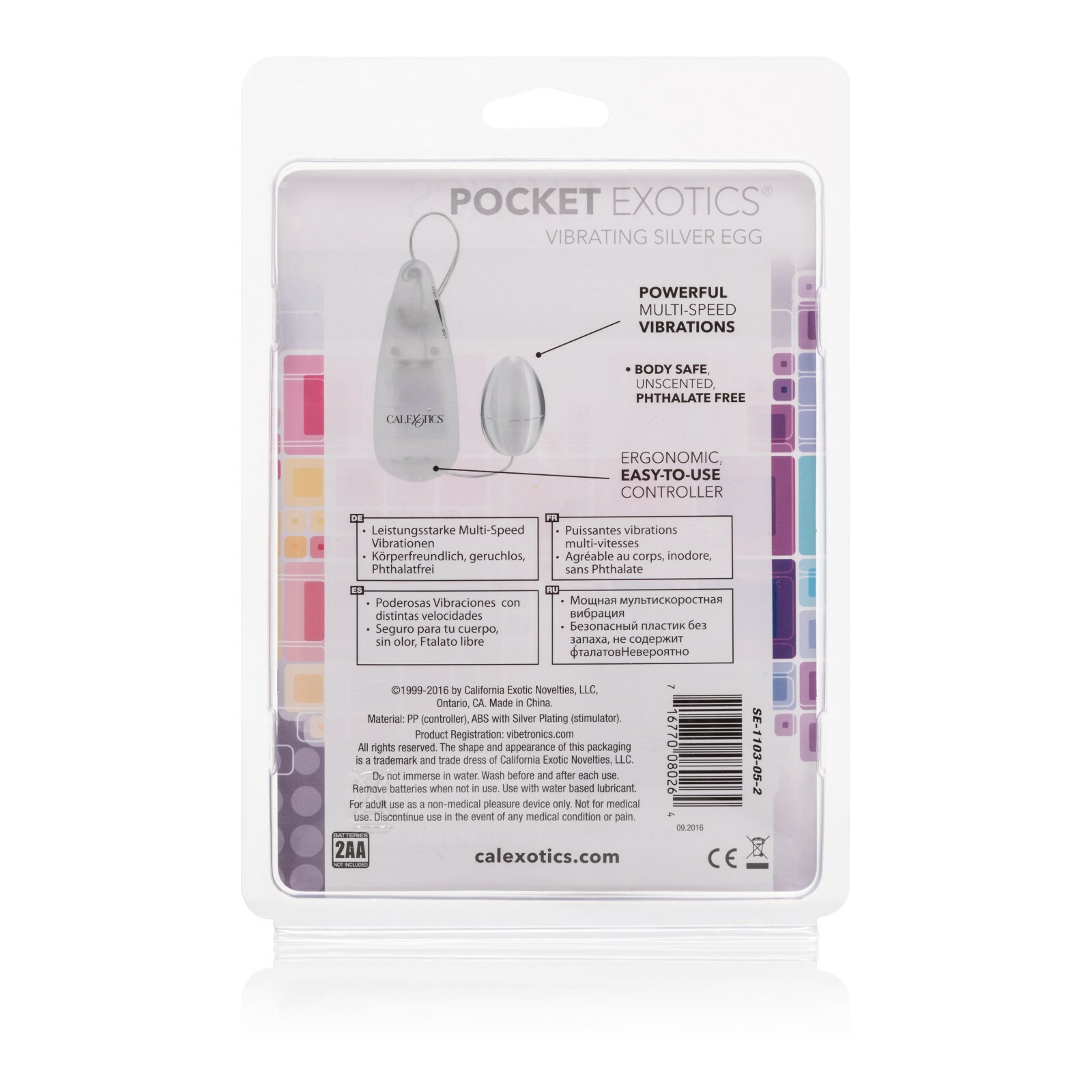Pocket Exotics Vibrating Egg Multi-Speed Vibrator Vibe