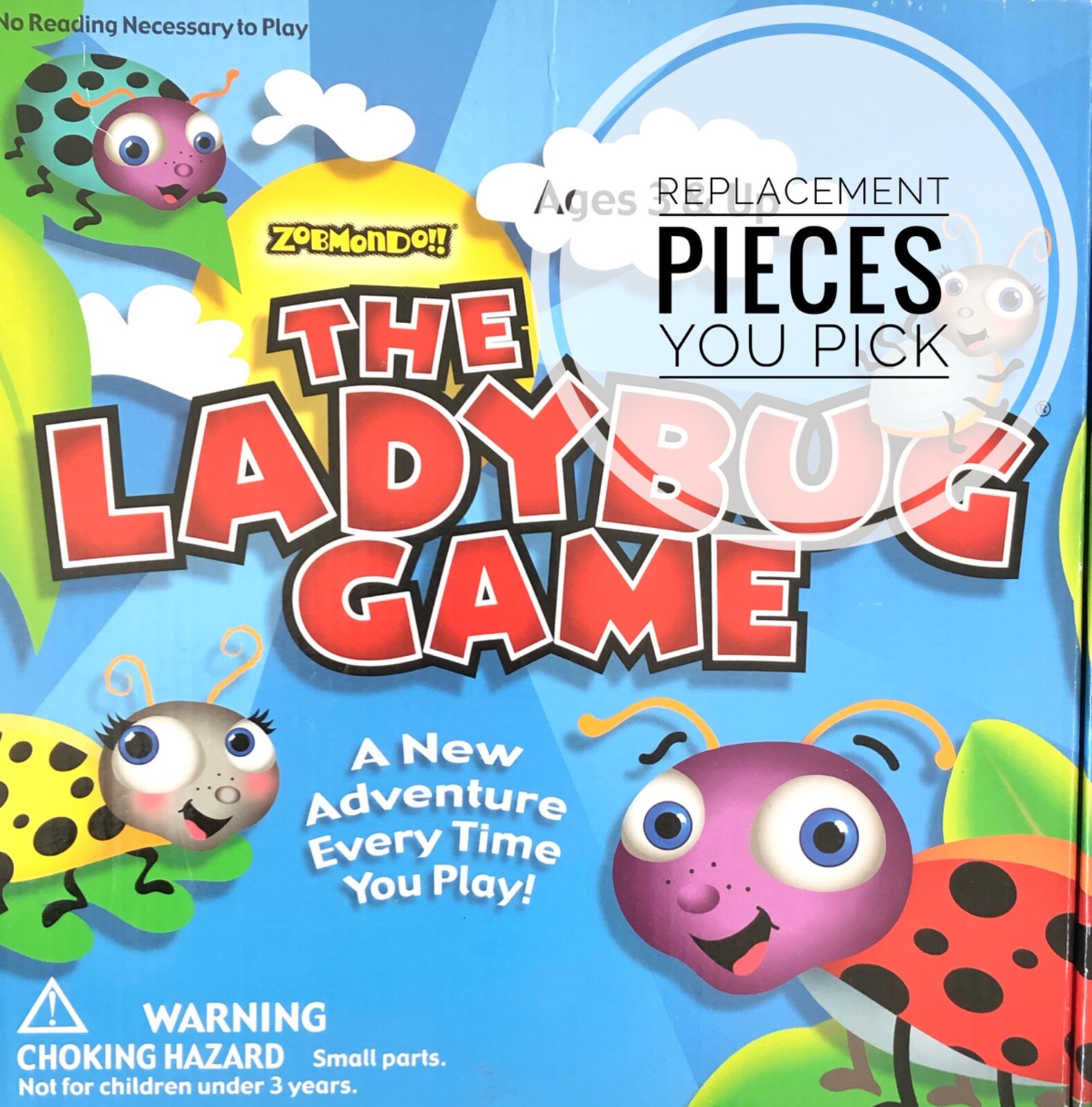 The Ladybug Game Individual Replacement Parts & Pieces -You Choose Cards Pawns+