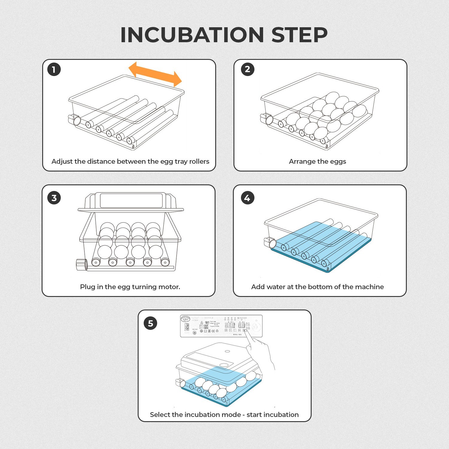 36Egg Incubators for Hatching Eggs with Automatic Egg Turning and Egg Candler