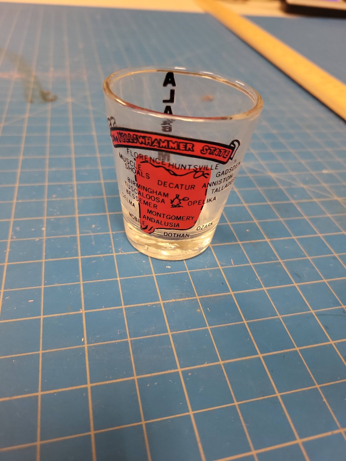 Souvenir Shot Glass Alabama State Cities Travel Collectible Barware Drinkware
