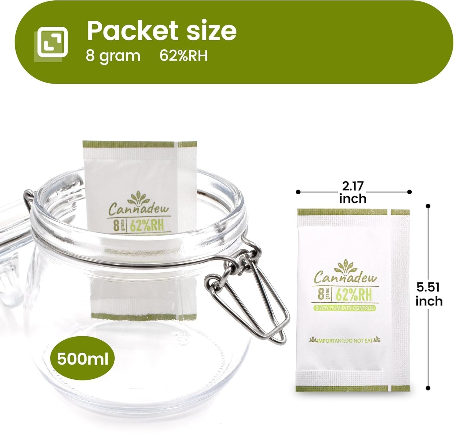 15-Pack 62% Humidity Control Packs for Fresh Storage