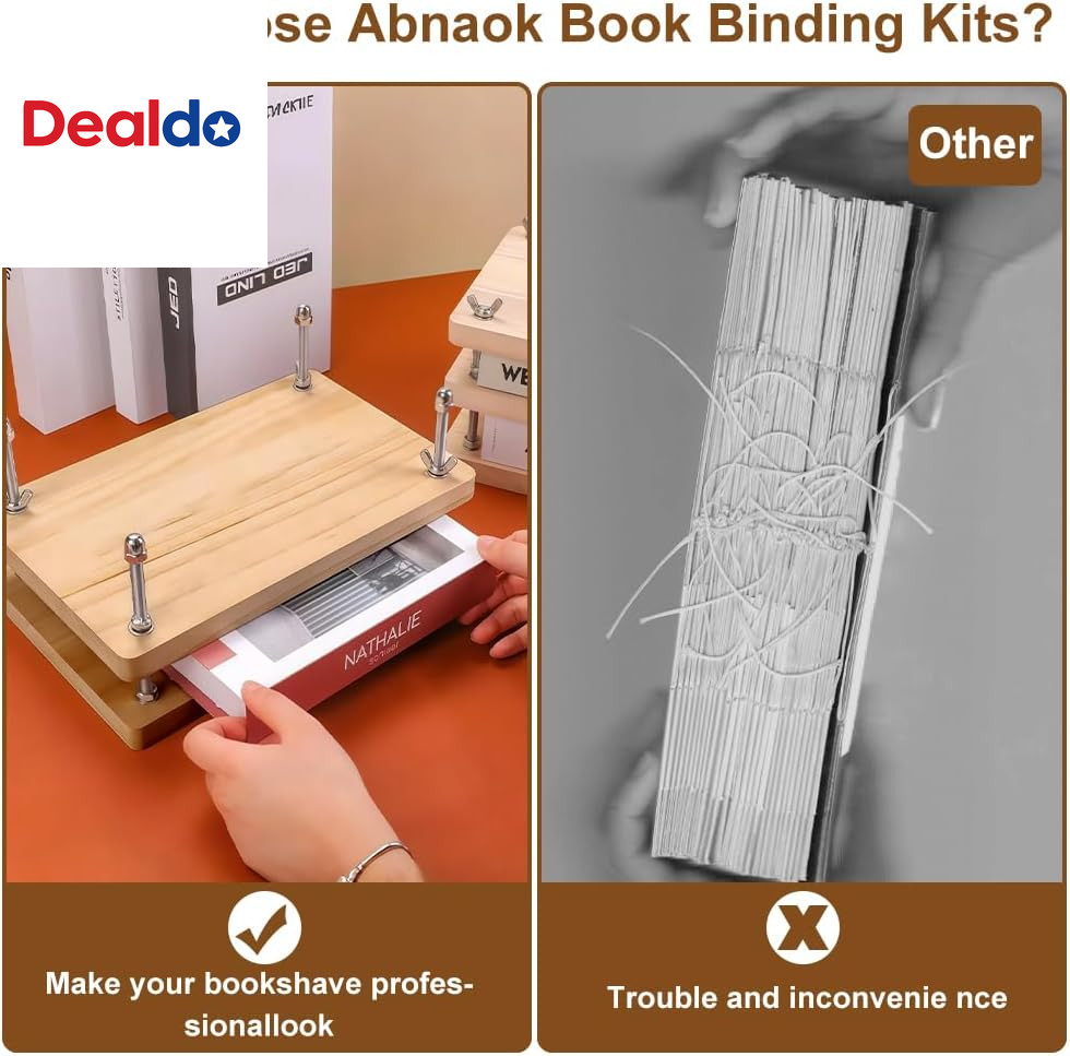 Book Binding Kits, Book Press, 11.6 X 7.8 Inch Bookbinding Tools Bookbinding Sup