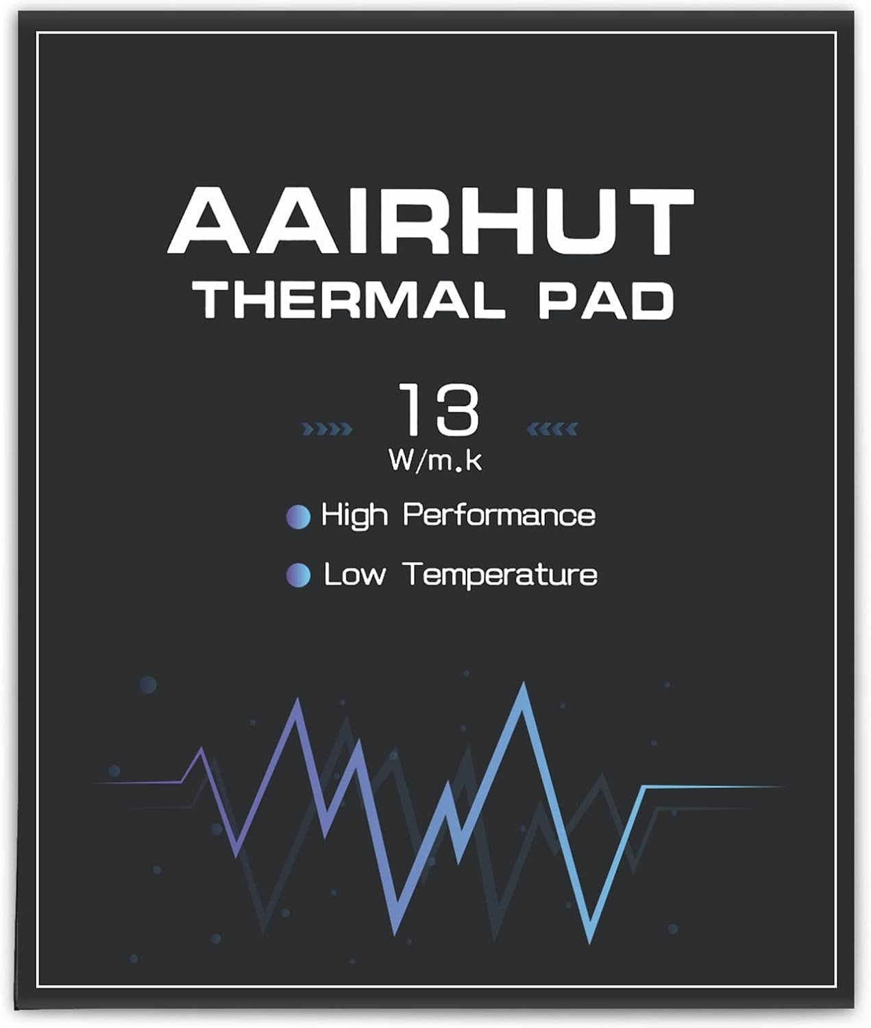 Aairhut Thermal Pad 13W/mK [0.5~3mm], 120x120x1.5mm 120 x 120 x 1.5, 13W Grey