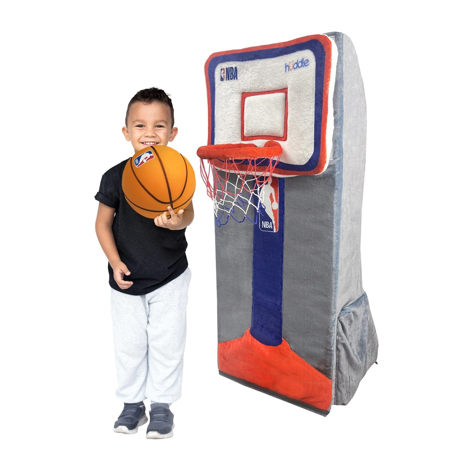 Huddle Official NBA Huddle 2in1 Basketball Sofa with Removable Hoop and Foam
