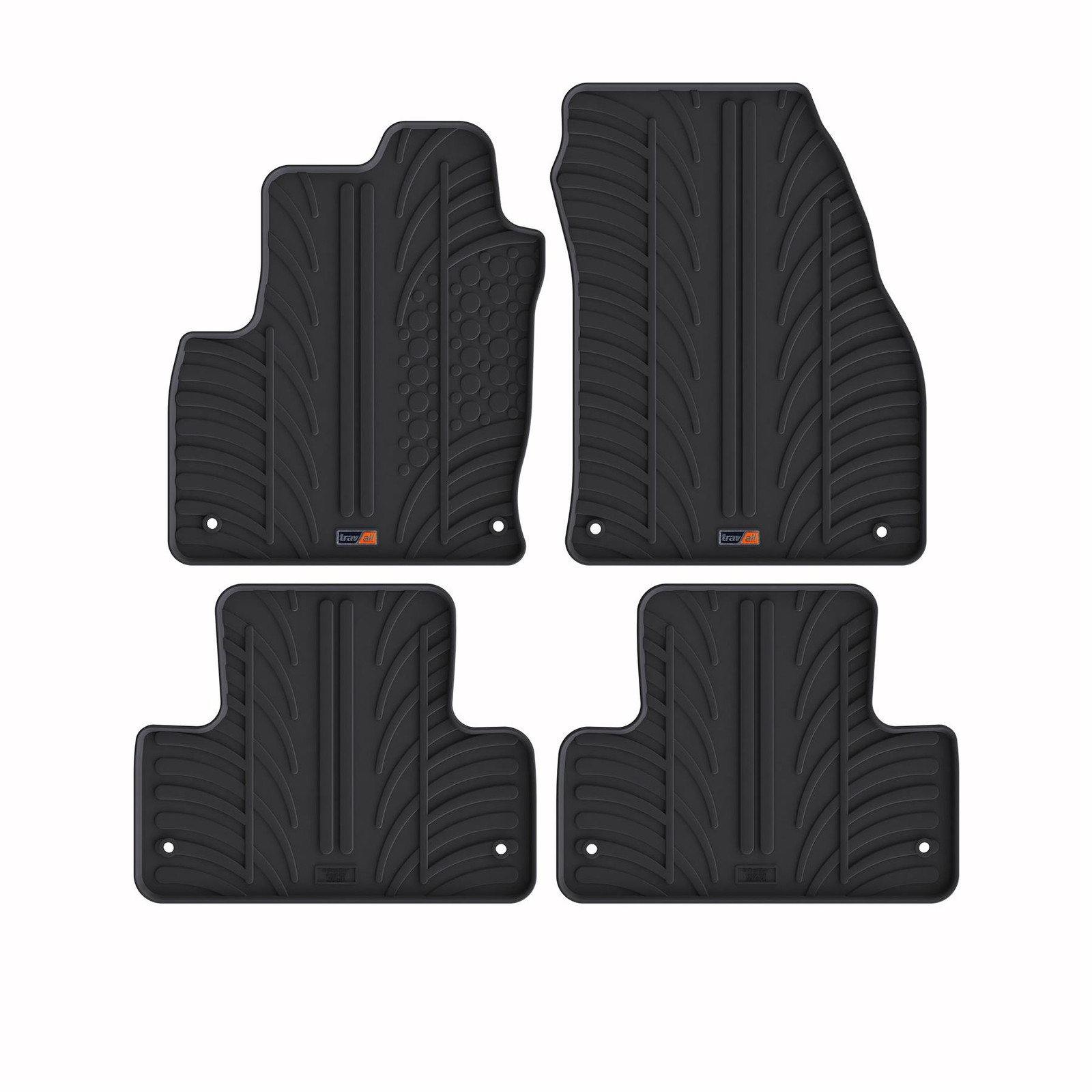 Travall Rubber Car Mats (Set) for Lr Range Rover Evoque (2011-2018)