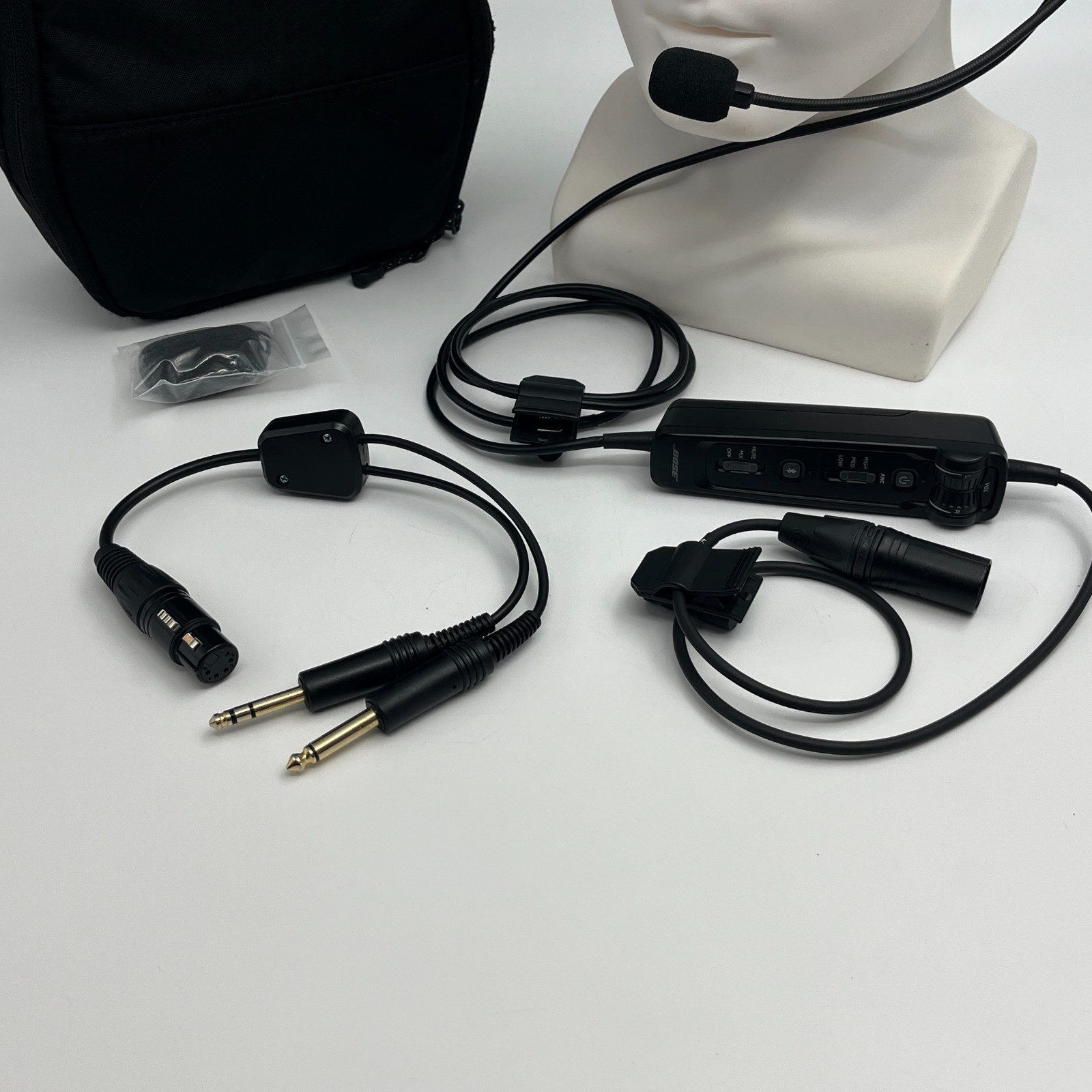 Excellent Bose A30 Bluetooth Headset 5-Pin and Dual GA Adapter + Case BUNDLE