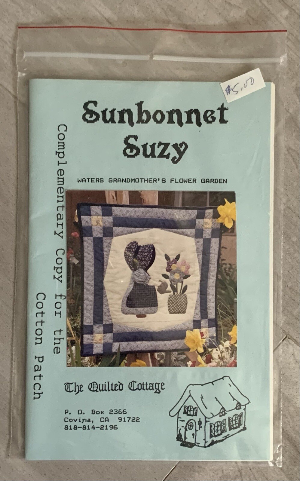 Sunbonnet Suzy Waters Grandmothers Flower The Quilted Cottage Sewing Pattern