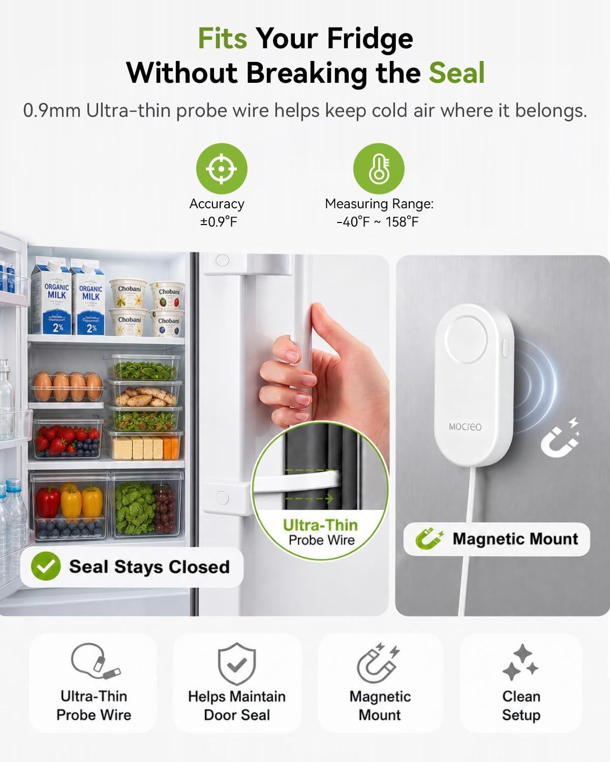 WiFi Thermometer Freezer Alarm, Email Alert, App Notification, Data Record Ex...