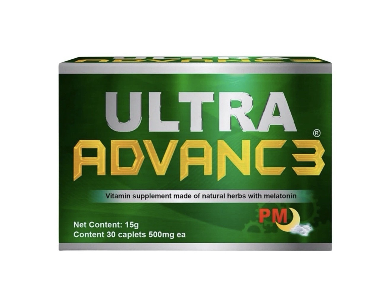 Ultra Advance 3 Green PM  Herbs Traditional ultradvance Supplement 30 Caps