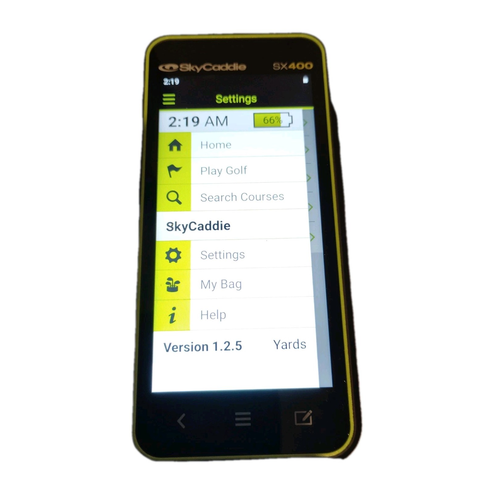 SkyCaddie SX400 GPS Golf Rangefinder with 4" Display - Green