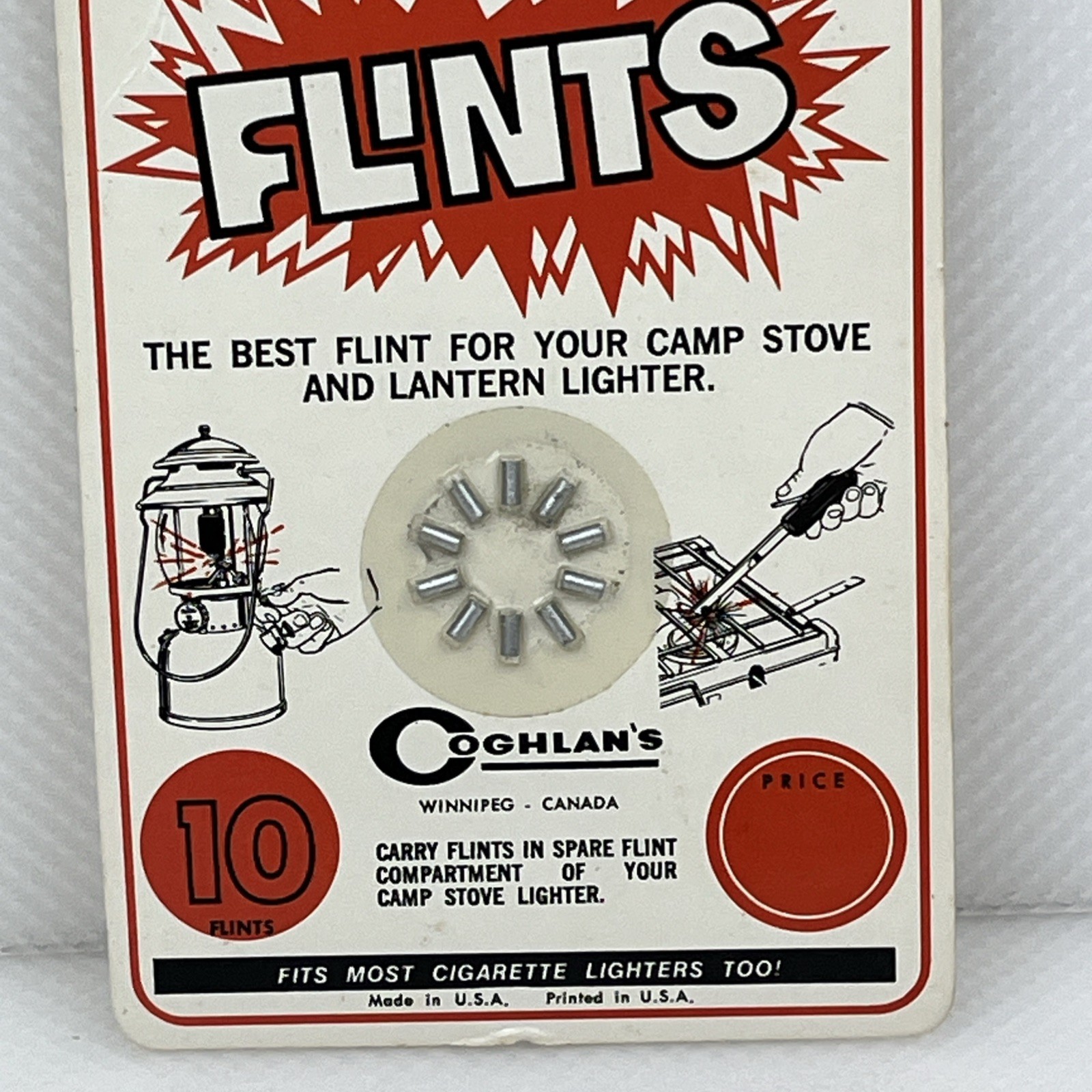 Coghlan's Replacement Flints (10 Count) Camp Stove Lantern Lighter