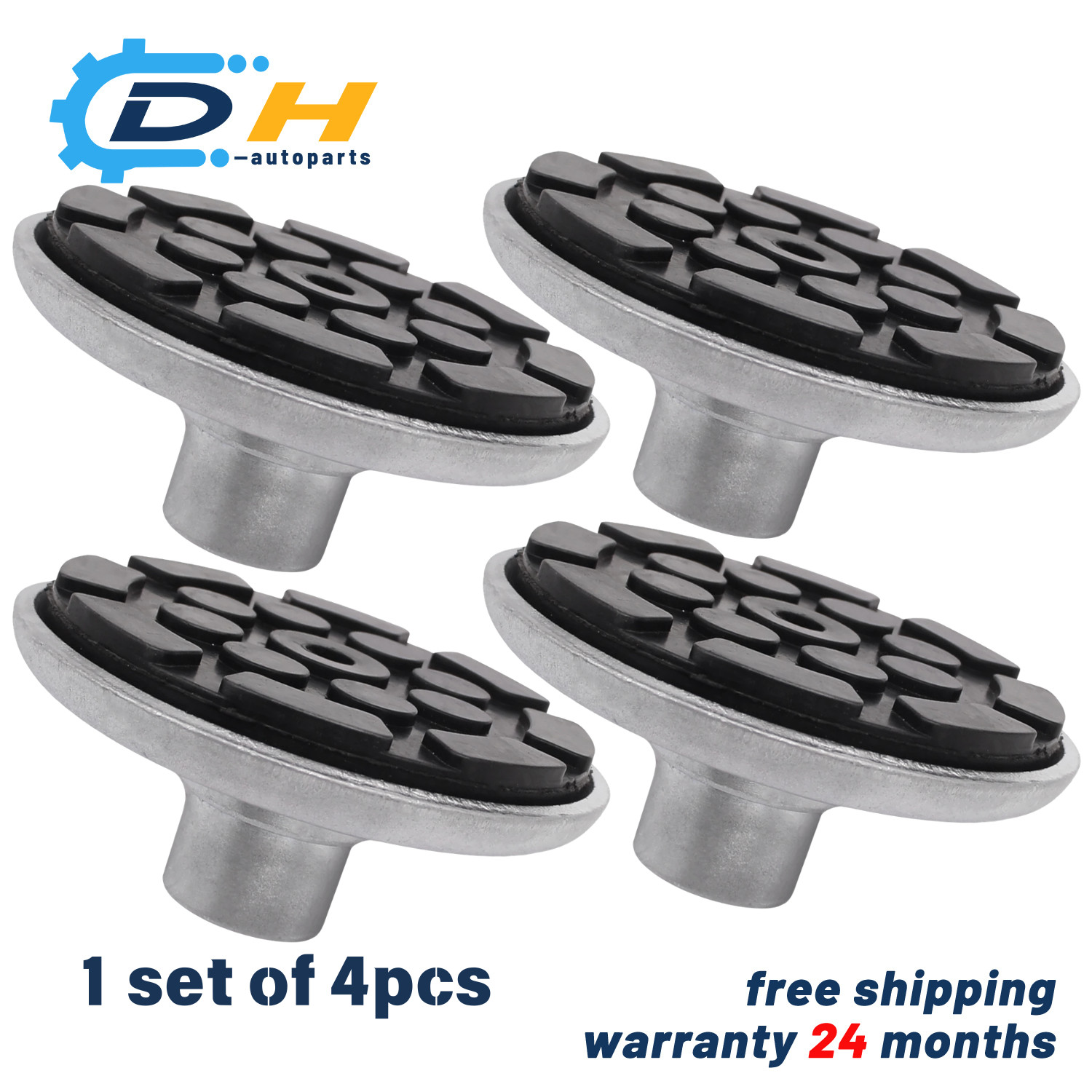 4Pcs Round Lift Adapter with Rubber Pad, 1.5" Peg For Atlas Automotive Equipment