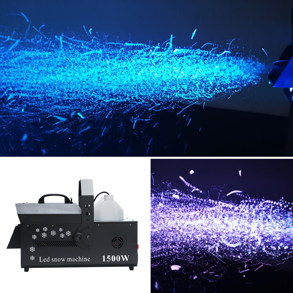 Snow Making Machine Snowflake Machine Stage Flake Effect Snow Maker+Remote 1500W