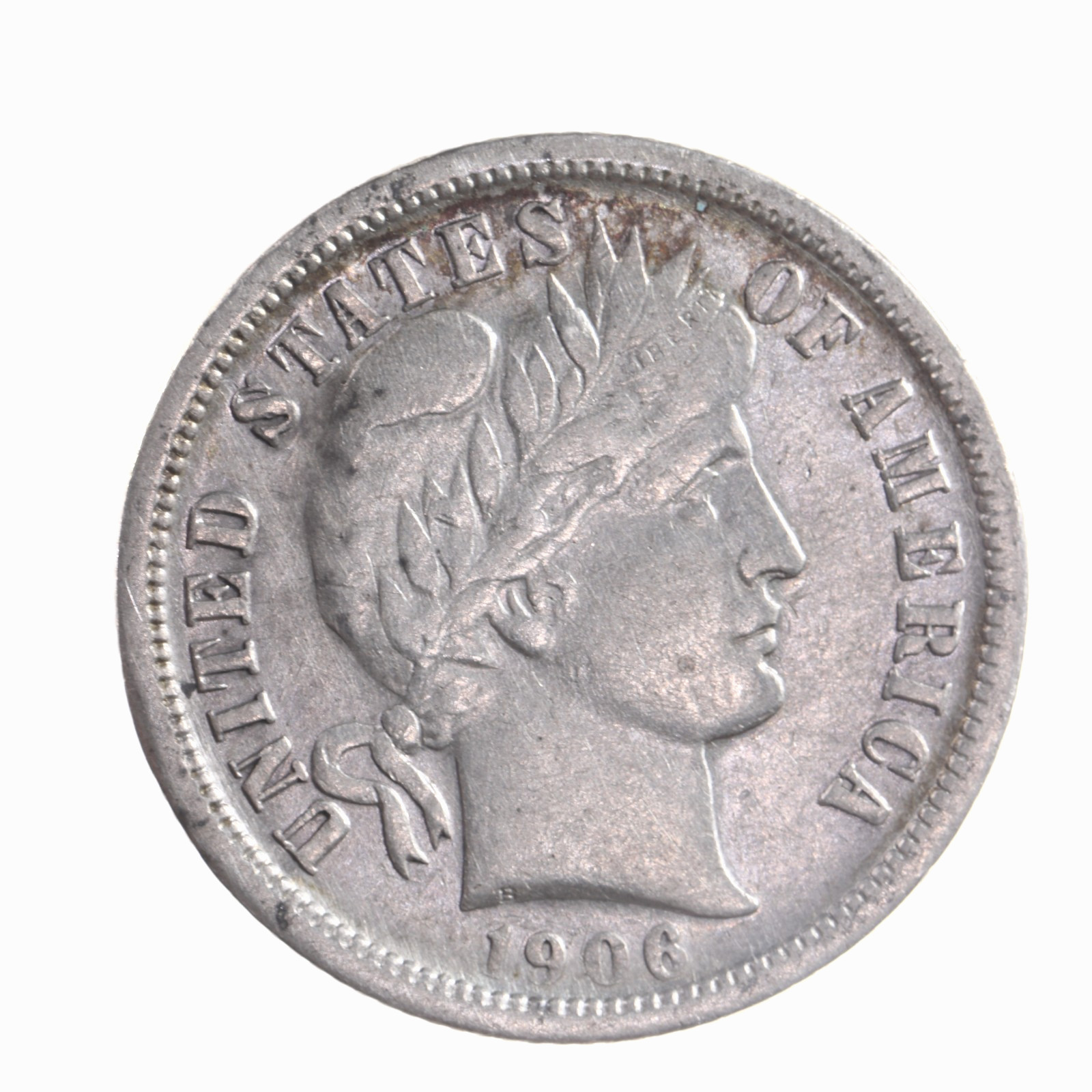 1906-O 10C Silver Barber Dime Ungraded Coin