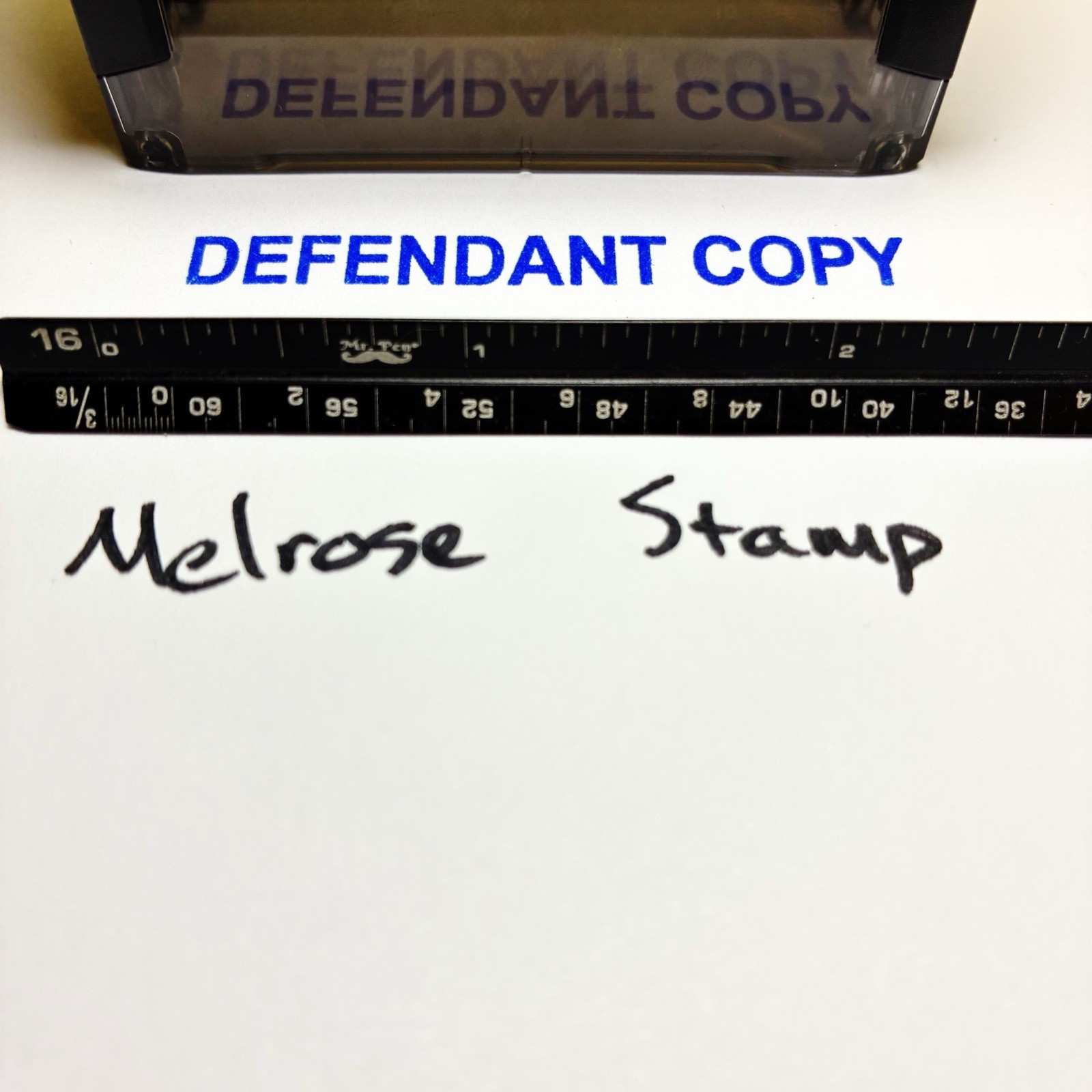Defendant Copy Rubber Stamp Blue Ink Self Inking Ideal 4913