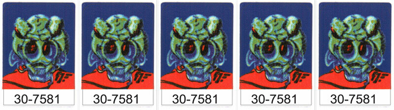 Williams Alien Poker pinball machine Target decal set