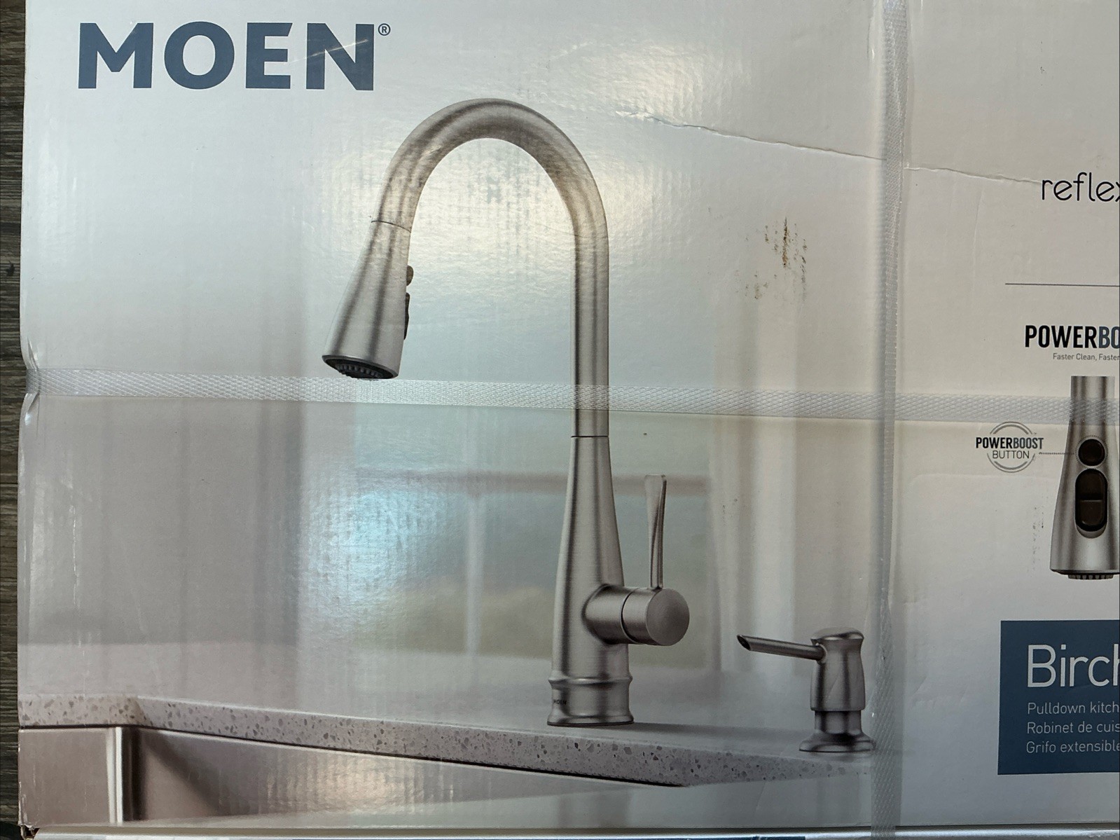 MOEN 87205SRS Birchfield Pull-Down Sprayer Kitchen Faucet Spot Resist Stainless
