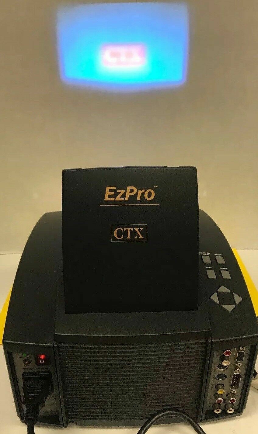 CTX EZPro 580 LCD PROJECTOR w/ CASE, CORDS, ADAPTERS (PREOWNED)